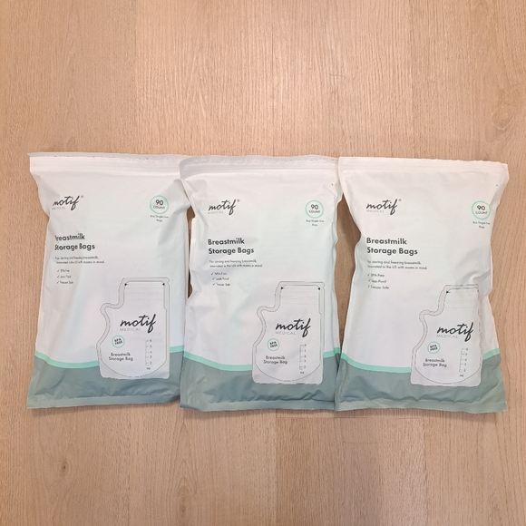 NEW Motif White Breastmilk Storage Bags Count 265 Nursing Baby Feeding - Picture 1 of 4
